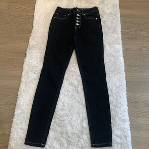 NWOT Express women black button front Jean size 0